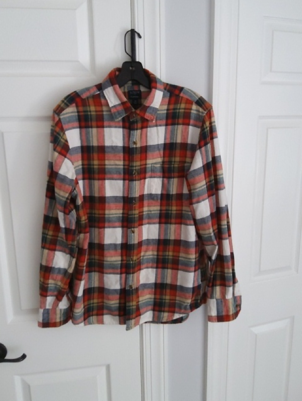 J. CREW💥Nwot💥Flannel Plaid Button-Down Shirt in Red, Green, White